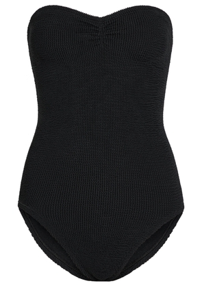 Hunza G Brooke Strapless Crinkle Swimsuit - Black - One Size