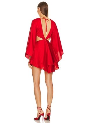 Michael Costello x REVOLVE Allete Dress in Red. Size S. Also in M.