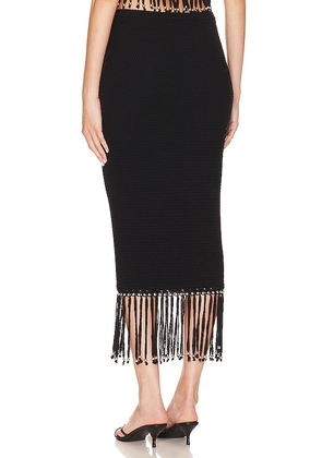 Lovers and Friends Bryony Fringe Skirt in Black. Size XS. Also in S.