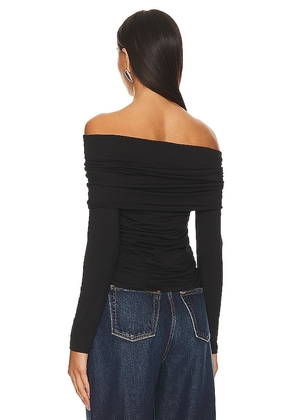 LNA Lia Fold Over Top in Black. Size M. Also in XS, S, L.