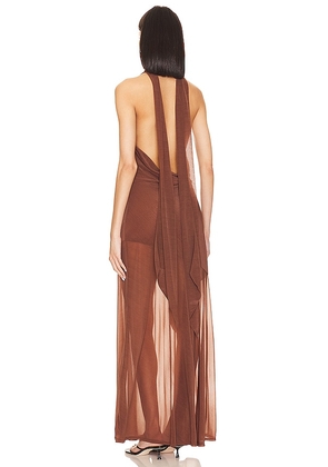 LPA Estelle Maxi Dress in Chocolate. Size M. Also in XXS, XS, S, L, XL.