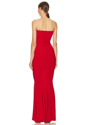 Norma Kamali Strapless Fishtail Gown in Red. Size M. Also in L, XL.