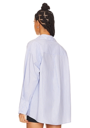 LIONESS Boyfriend Shirt in Blue. Size M. Also in XS, XXS.
