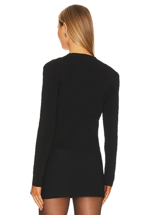L'AGENCE Toulouse Cardigan in Black. Size M. Also in XS, L, XL.