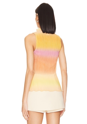 Lovers and Friends Giada Sheer Top in Orange. Size XL. Also in L.