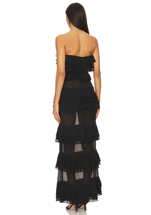 NBD Lily Ruffle Dress in Black. Size S. Also in M, XL.