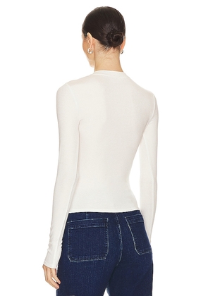 Lovers and Friends Hailey Long Sleeve Tee in White. Size M. Also in L, S, XL, XS, XXS.