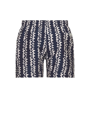OAS Scribble Swim Short in Blue. Size XL/1X. Also in S, M, L.