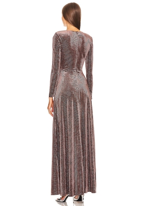 Michael Costello x REVOLVE Sheana Gown in Taupe. Size S. Also in XXS, XS.