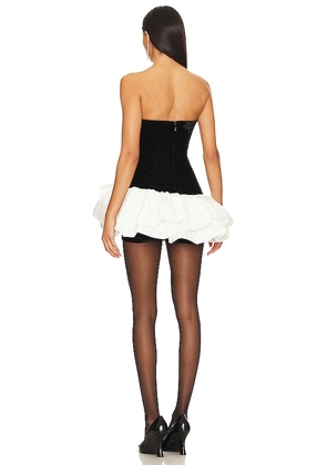 NBD Ella Strapless Ruffle Dress in Black. Size M. Also in XXS, XS, L, XL.