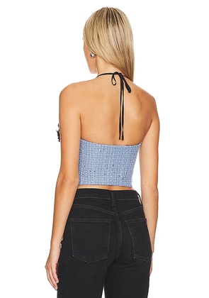 Lovers and Friends Domino Bustier Top in Blue. Size S. Also in M.