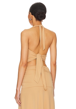 NBD Emaline Top in Tan. Size M. Also in L, XL.