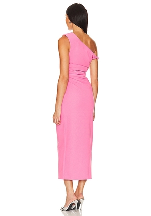 MISHA Alaska Midi Dress in Pink. Size S. Also in XS, XXS.