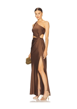 MISHA Kristin Gown in Brown. Size M. Also in S, XL, XXL, XXS.
