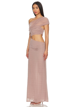 LPA Mona Maxi Dress in Taupe. Size S. Also in XXS, XS, M, L.