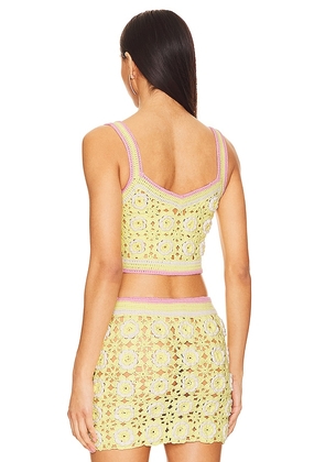 Lovers and Friends Meadow Crochet Top in Yellow. Size M. Also in S.