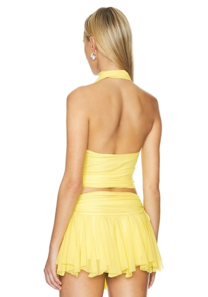 MAJORELLE Clara Top in Yellow. Size M. Also in S, XL.
