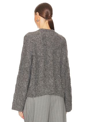 L'Academie Adria Cable Sweater in Charcoal. Size S. Also in XS, M.