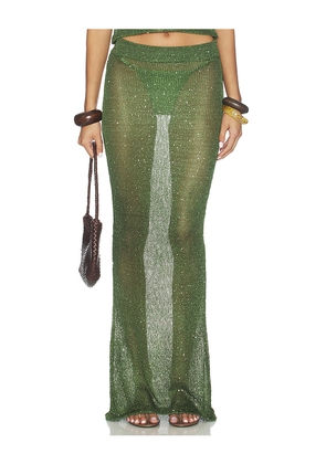 superdown Miranda Maxi Skirt in Olive. Size L. Also in XS.