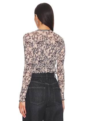 Only Hearts Afternoon Delight Ruched Cardi Top in Taupe. Size M. Also in XS, S, L.
