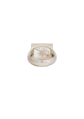 MAPLE Scorpio Signet Ring in Metallic Silver. Size 9. Also in 11.