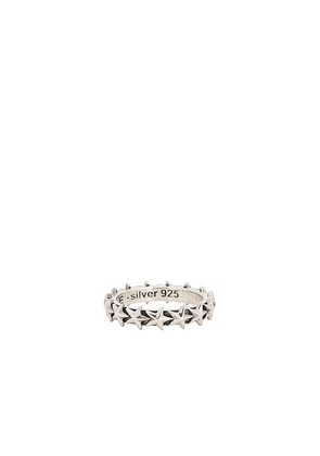 MAPLE Star Ring in Metallic Silver. Size 11. Also in 10, 8, 9.