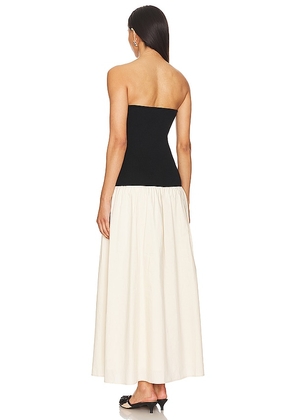 Line & Dot Tanner Combo Dress in Black,Cream. Size M. Also in L, XL.