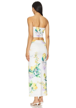 MORE TO COME Kassandra Maxi Skirt Set in White. Size S. Also in XXS, M, XL.