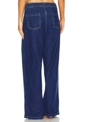 LIONESS Slouched Tie Up Jeans in Denim-Dark. Size M. Also in S, XXS.
