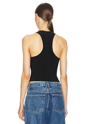 Norma Kamali Simple Vest in Black. Size S. Also in M, XL.