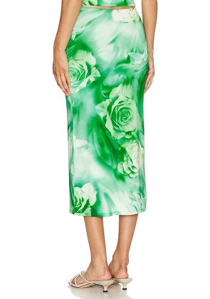 Lovers and Friends Zura Midi Skirt in Green. Size M. Also in L, XL.
