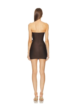 Michael Costello x REVOLVE Jem Mini Dress in Brown. Size XL. Also in L.