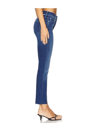 MOTHER The Mid Rise Dazzler Ankle Fray Jeans in Denim-Medium. Size 25. Also in 26, 27, 34.