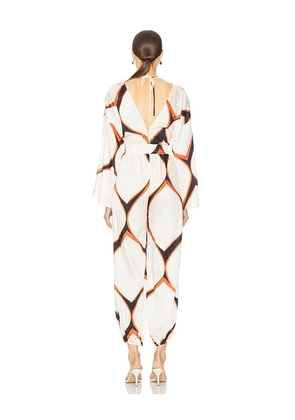 MISA Los Angeles Amina Jumpsuit in Cream. Size XS. Also in S.
