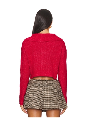 MORE TO COME Madeline Sweater in Red. Size L. Also in S, XS, M.