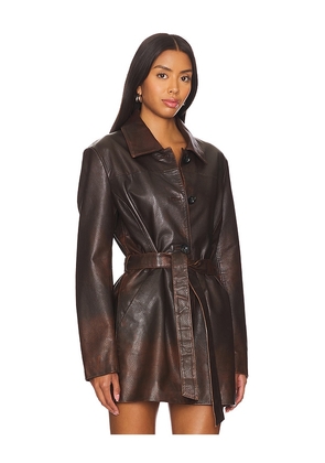 LAMARQUE Marlowe Coat in Brown. Size M. Also in S, XS, XXS.