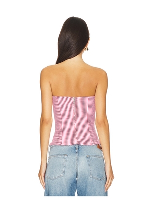 MORE TO COME Tina Corset Top in Red. Size M. Also in XXS, XS, S, L, XL.