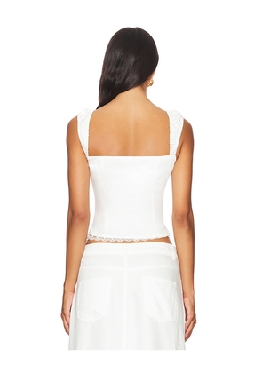LIONESS Palmer Corset in White. Size M. Also in XS, L, XL.