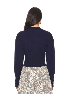 LIONESS Head in The Clouds Cardigan in Navy. Size M. Also in XXS, XS, S, XL, XXL.
