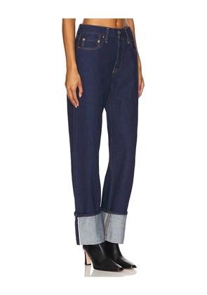 LEVI'S 501 90s Cuff Straight Jeans in Denim-Dark. Size 25. Also in 27.