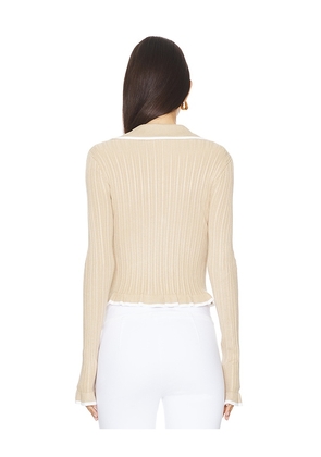 MAJORELLE Palila Cardigan in Beige. Size M. Also in L, XL.