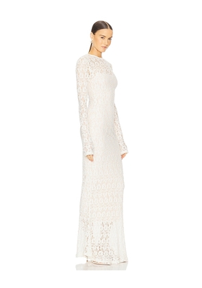L'Academie Kayden Maxi Dress in Beige. Size M. Also in S, L.