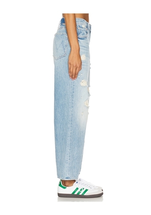 MOTHER The Down Low Spinner Hover in Denim-Light. Size 24. Also in 26, 28, 29, 31, 32.