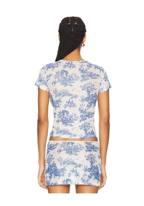 Miaou Mini Tee in Blue. Size M. Also in XS, XXS.