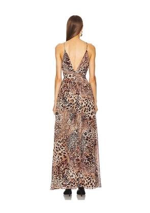 Michael Costello x REVOLVE Natalia Gown in Brown. Size XS. Also in S.