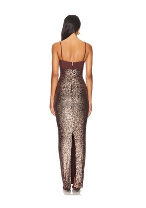 Nookie Monet Twist Gown in Metallic Copper. Size L. Also in XS.