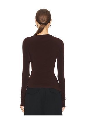 L'Academie Tullah Top in Chocolate. Size M. Also in L, S, XL, XS, XXS.