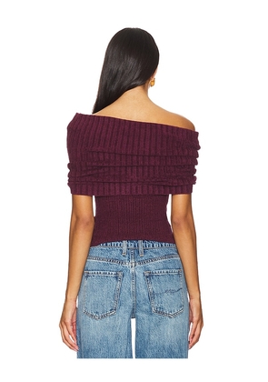 Lovers and Friends Gerda Off The Shoulder Top in Burgundy. Size S. Also in XS, XXS.
