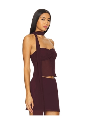 Lovers and Friends Mariah Top in Wine. Size M. Also in S, L, XL.