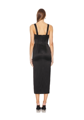 NICHOLAS Gia Bonded Corset Bodice Dress in Black. Size 10. Also in 0, 8.